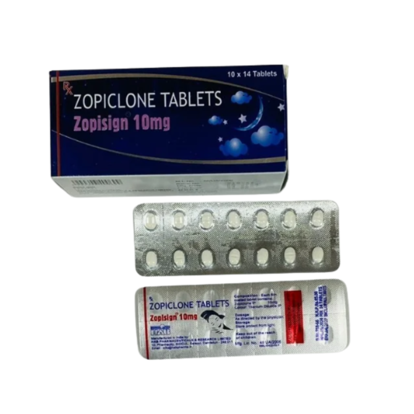 10mg Zopisign Zopiclone Tablet