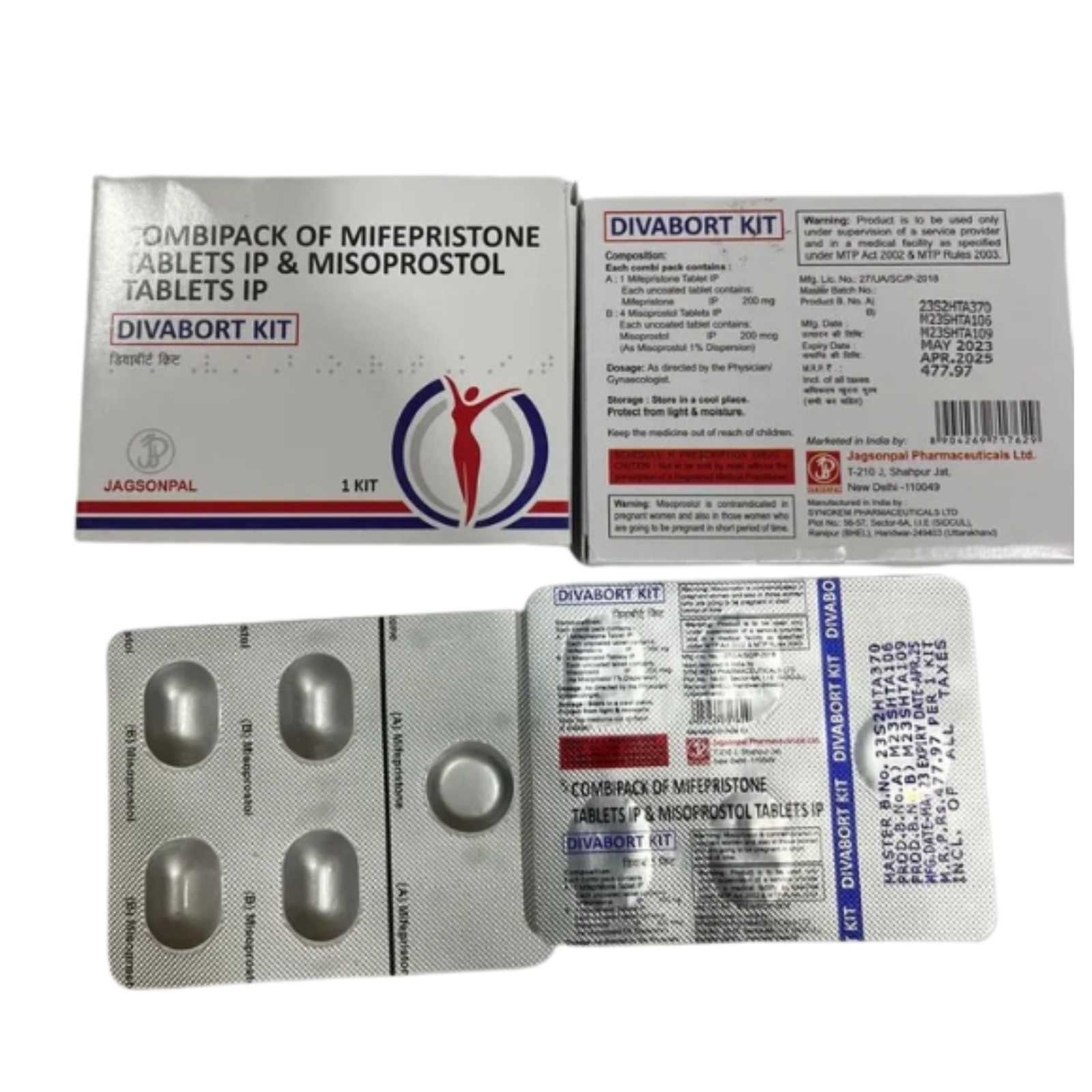 200mg Combipack Mifeprostone Misoprostol Tablet