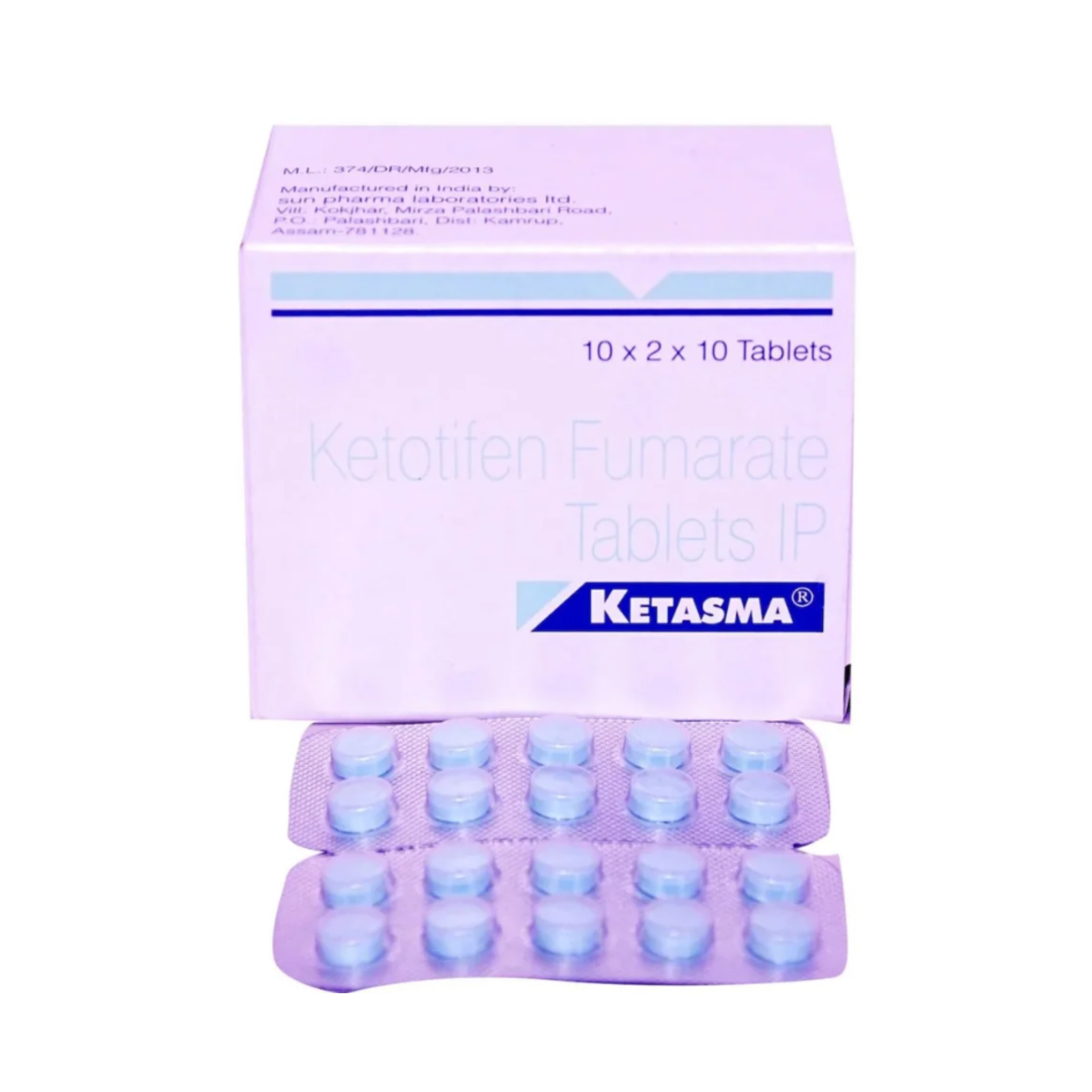 1mg Ketasma Ketotifen Fumarate Tablets
