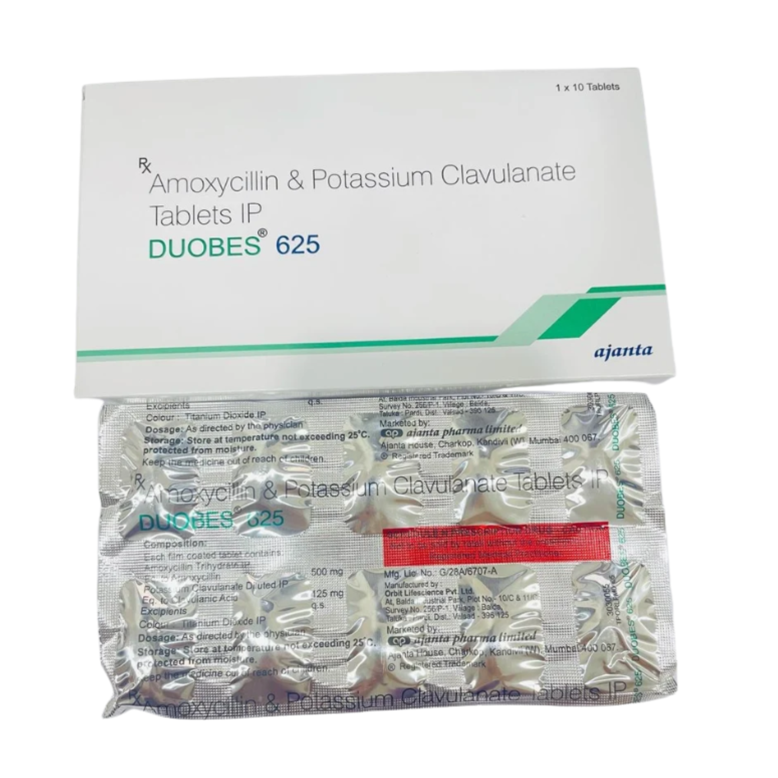 Duobes 625 Potassium Clavulanate Tablet
