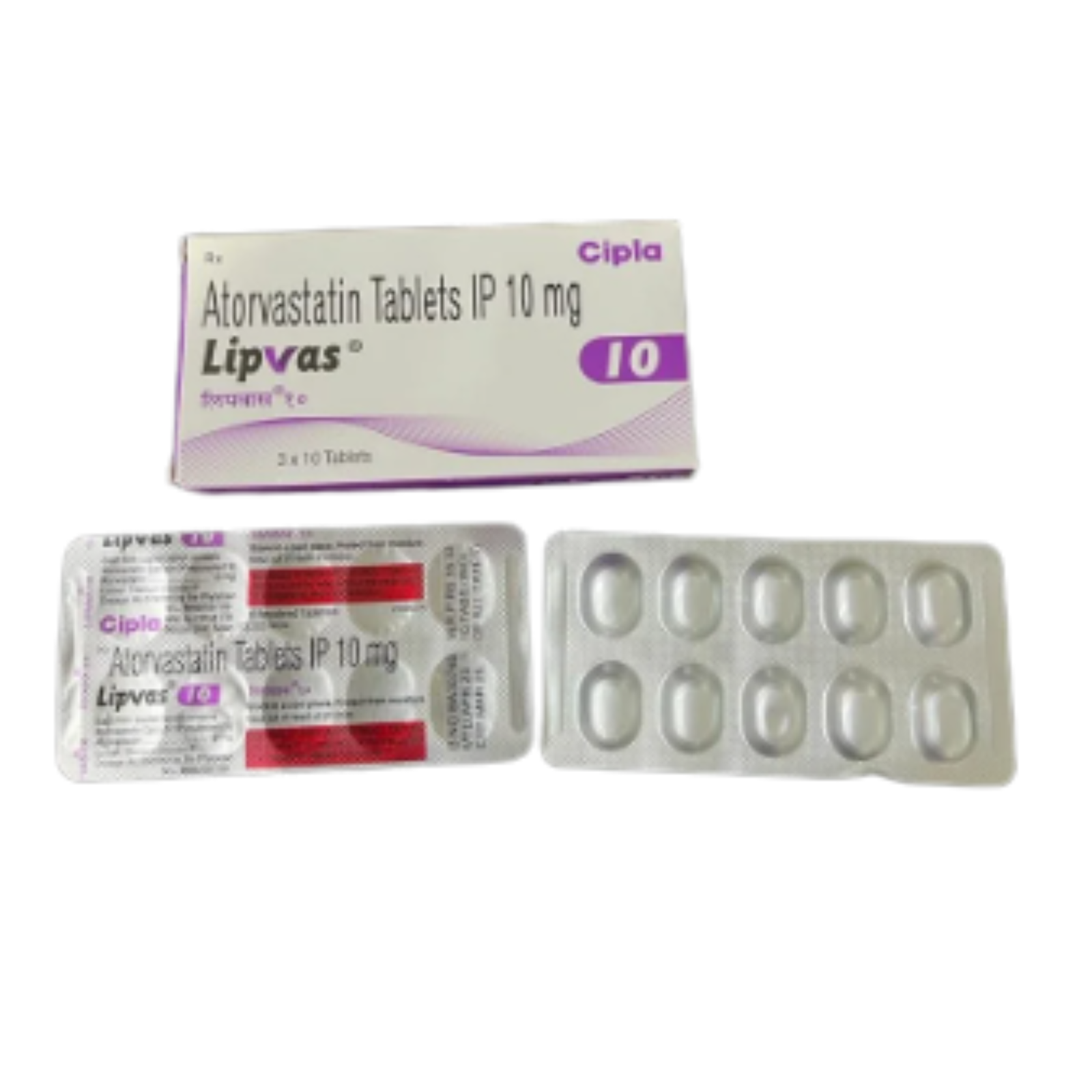 10mg Lipvas Atorvastatin Tablets