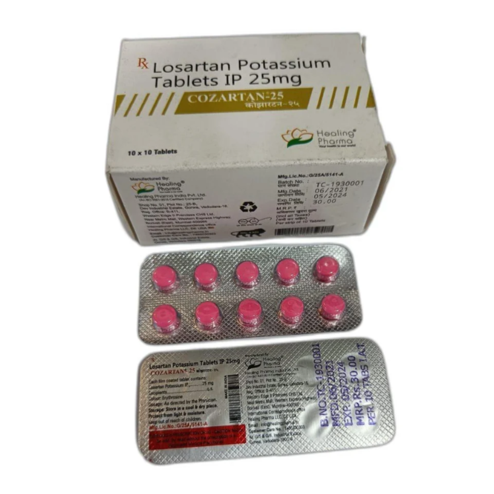 25mg Losartan Potassium Tablets