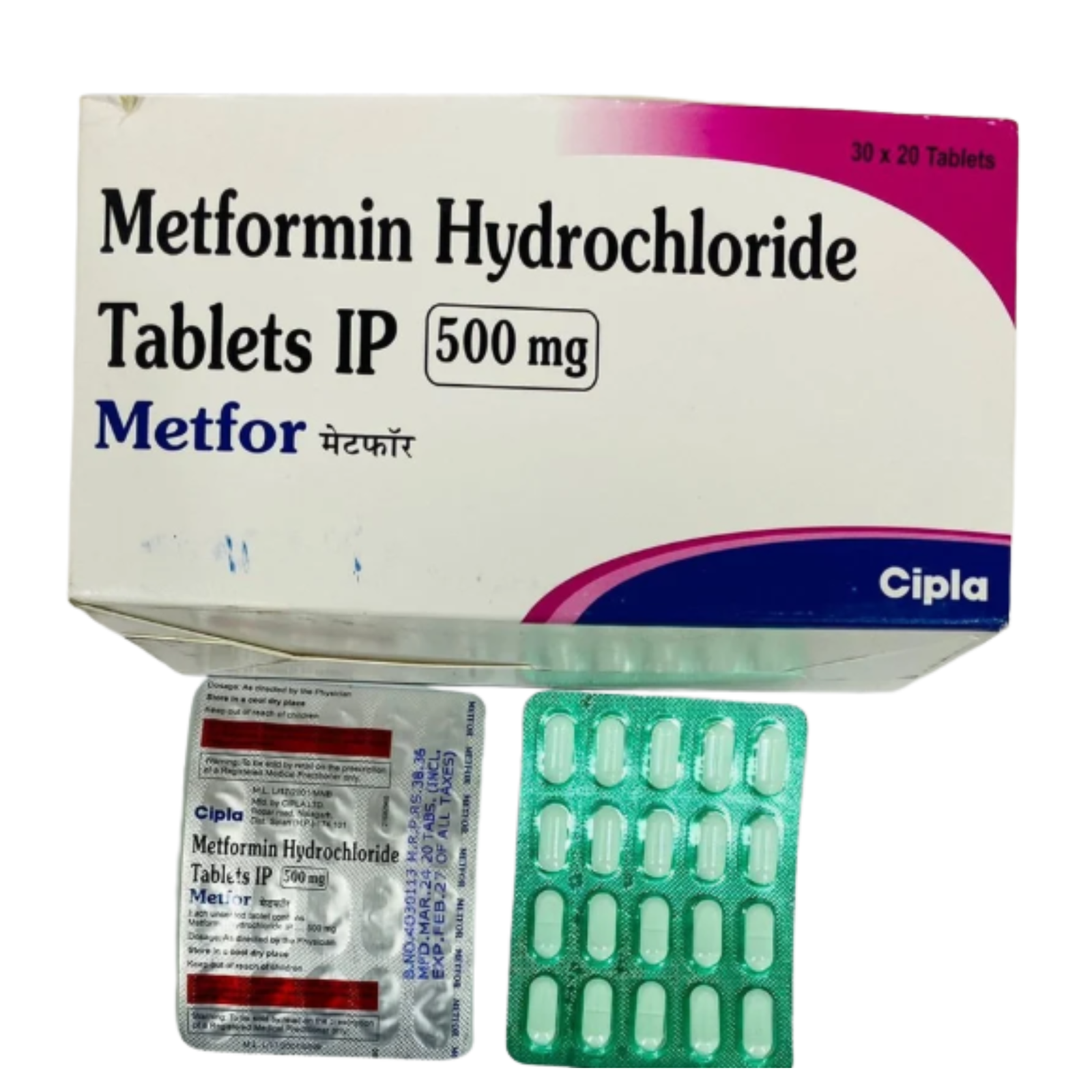 500mg Metfor Metformin Hydrochloride Tablet